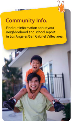 Community Information: Find out information about your neighborhood and school report in Los Angeles/San Gabriel Valley area.